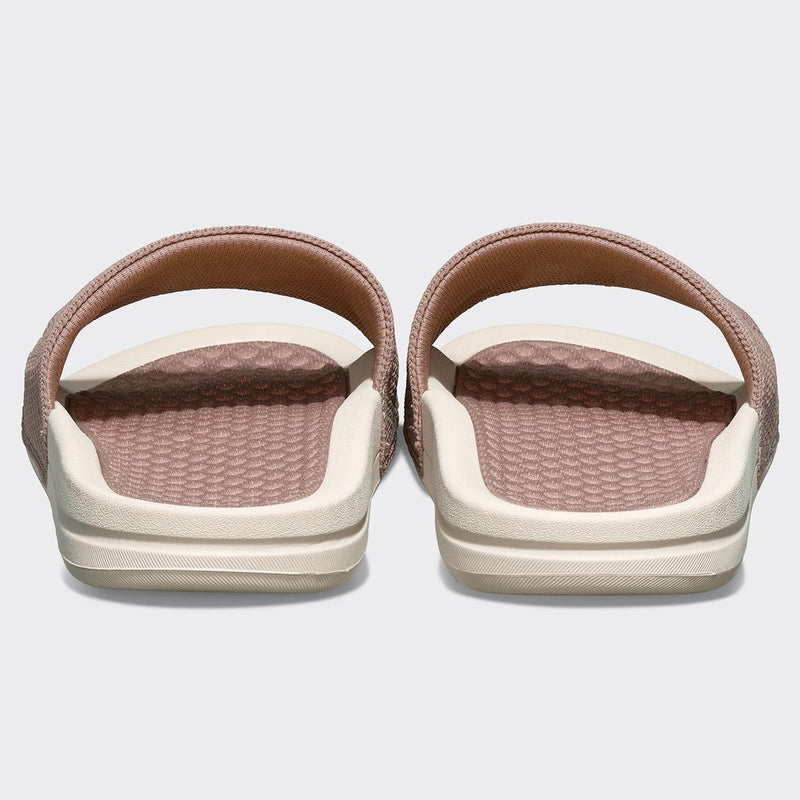 Women's Big Logo TechLoom Slide Almond / Pristine view 4
