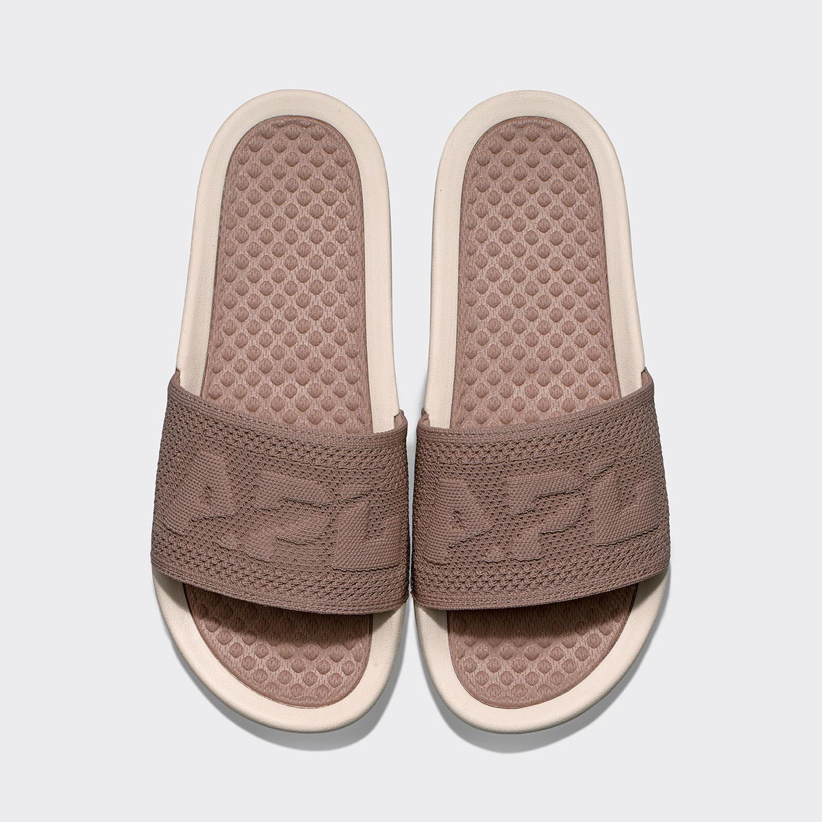 Women's Big Logo TechLoom Slide Almond / Pristine view 1
