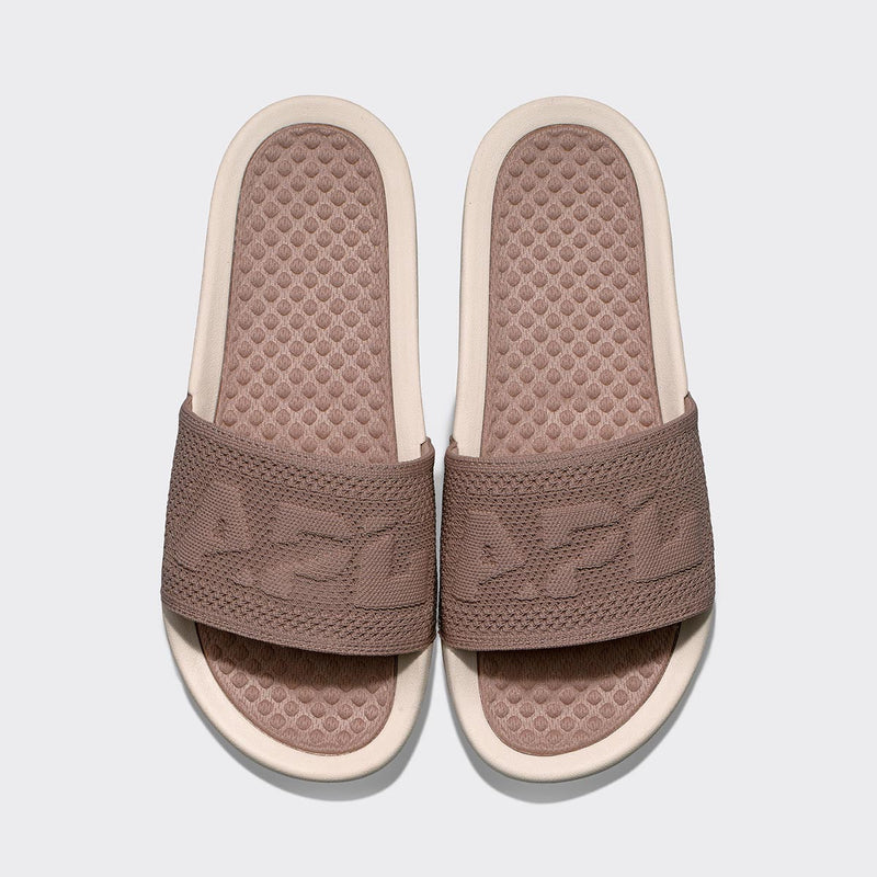 Women's Big Logo TechLoom Slide Almond / Pristine view 1