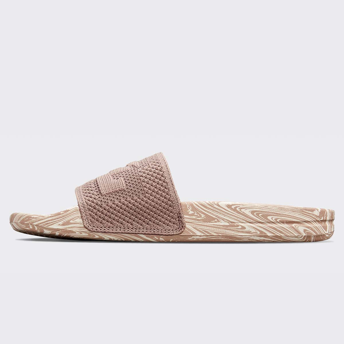 Women's Big Logo TechLoom Slide Almond / Pristine / Marble view 3