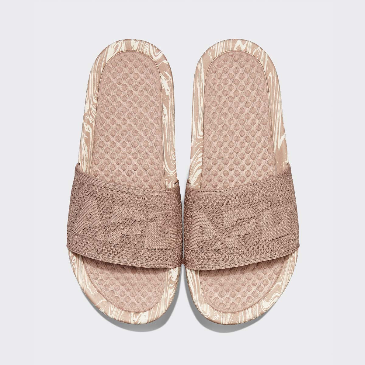 Men's Big Logo TechLoom Slide Almond / Pristine / Marble view 1