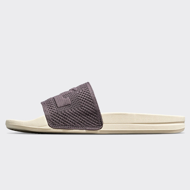 Women's Big Logo TechLoom Slide Asteroid / Pristine view 3