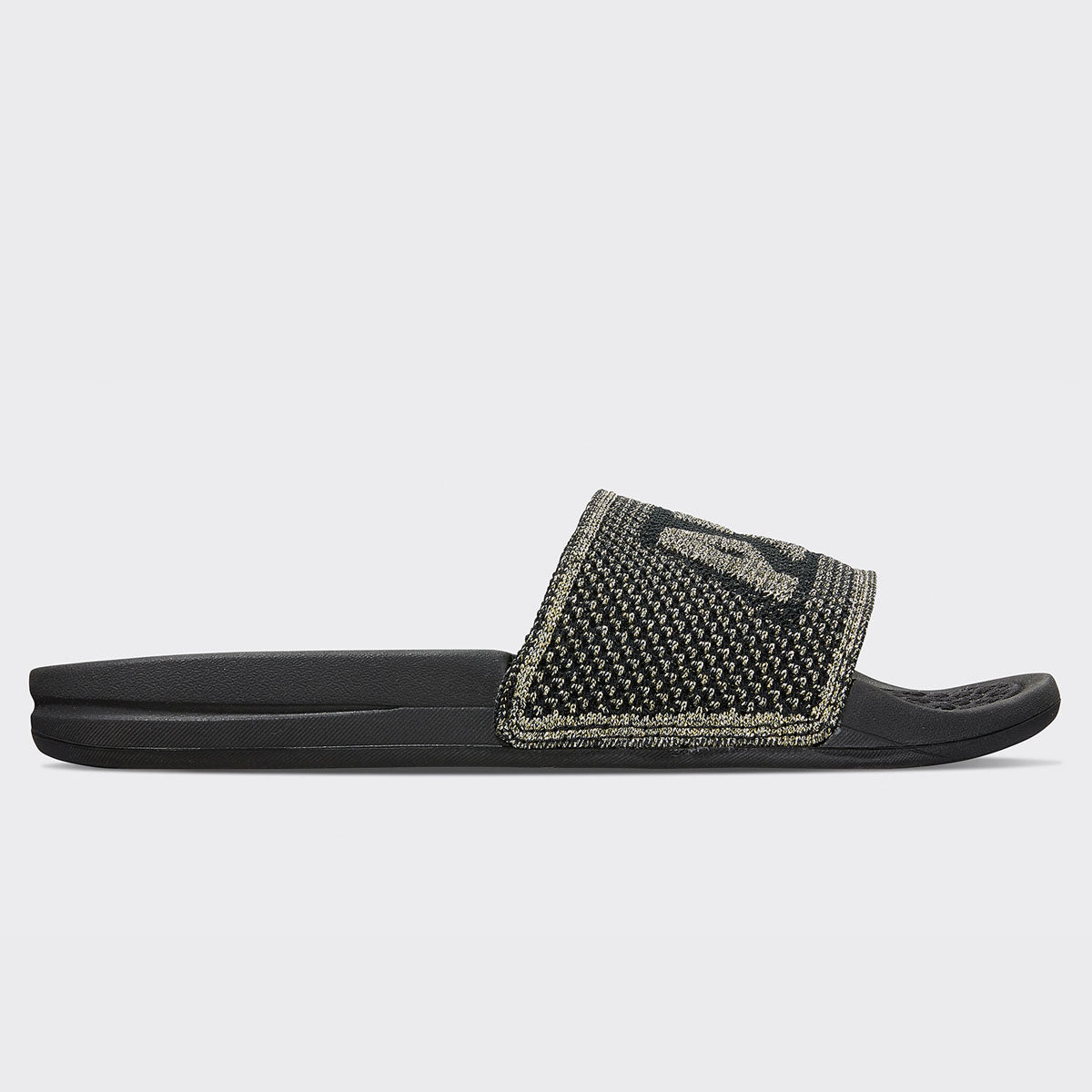 Men's Big Logo TechLoom Slide Black / Gold / Silver view 2