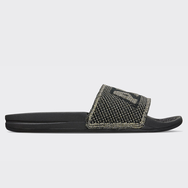 Men's Big Logo TechLoom Slide Black / Gold / Silver view 2