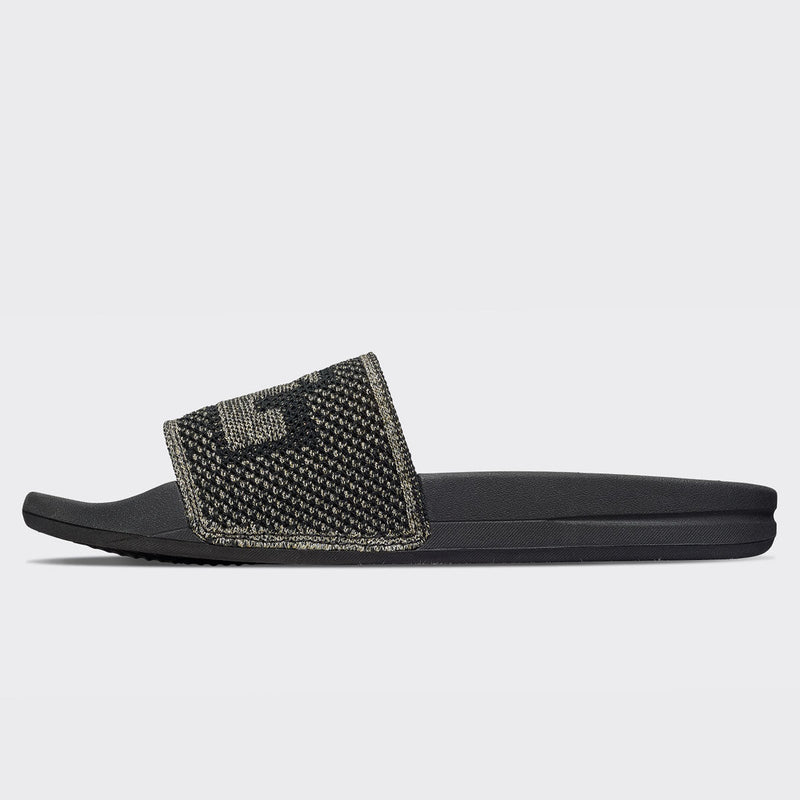 Women's Big Logo TechLoom Slide Black / Gold / Silver view 3