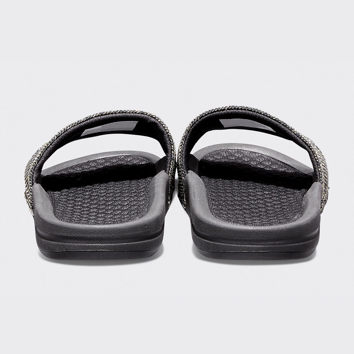 Women's Big Logo TechLoom Slide Black / Gold / Silver view 4