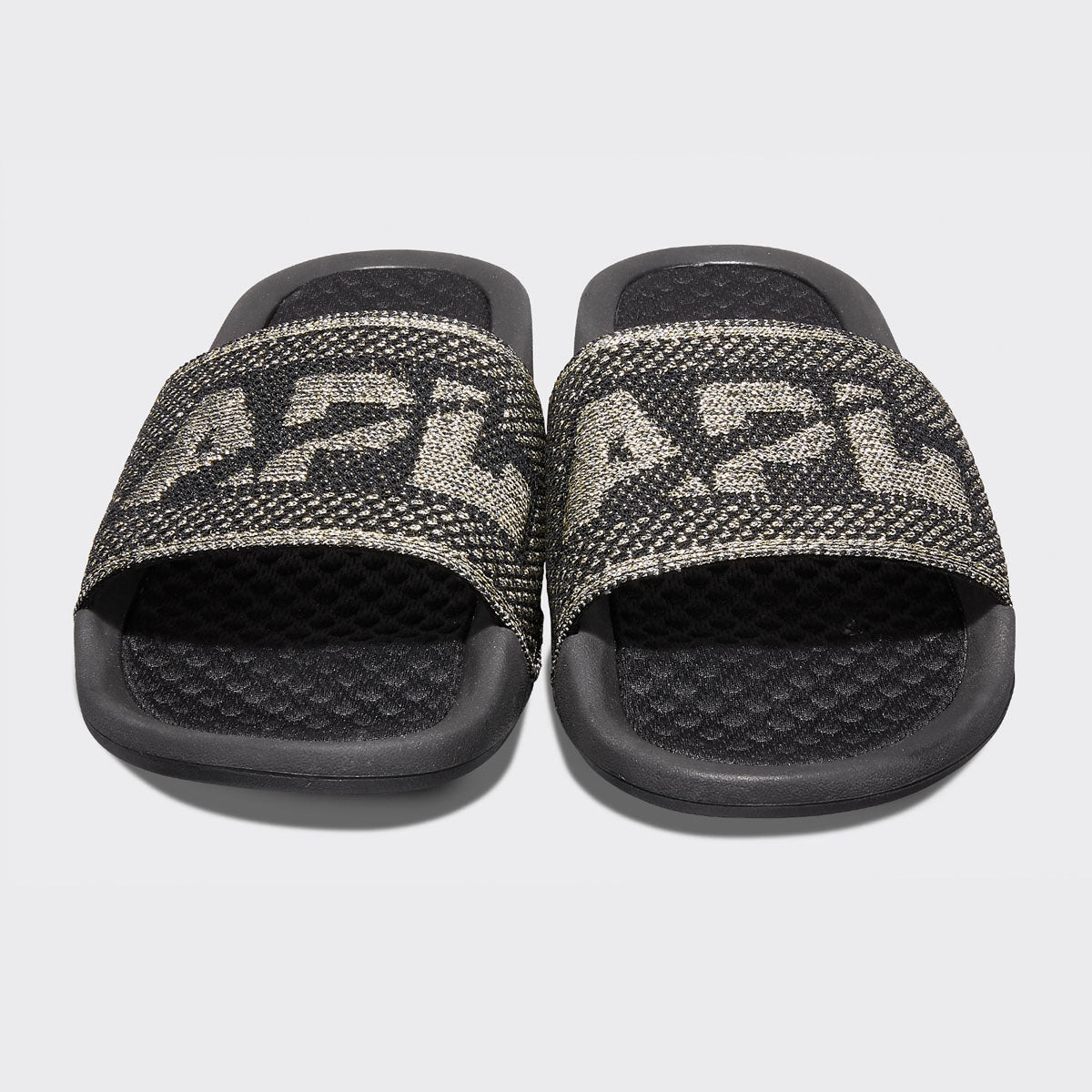 Women's Big Logo TechLoom Slide Black / Gold / Silver view 5