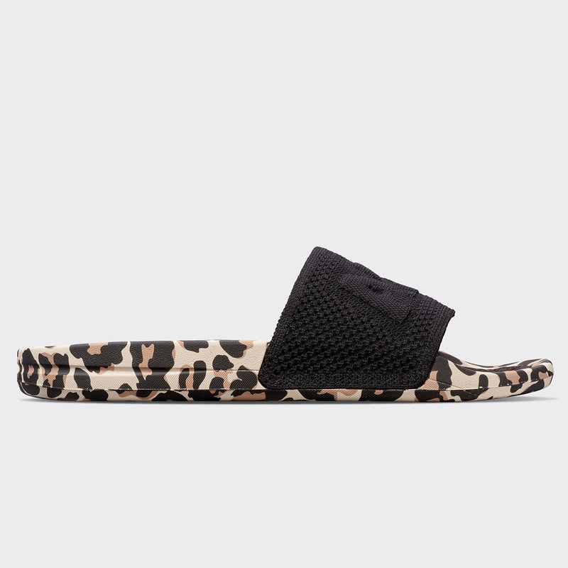 Men's Big Logo TechLoom Slide Black / Leopard view 2