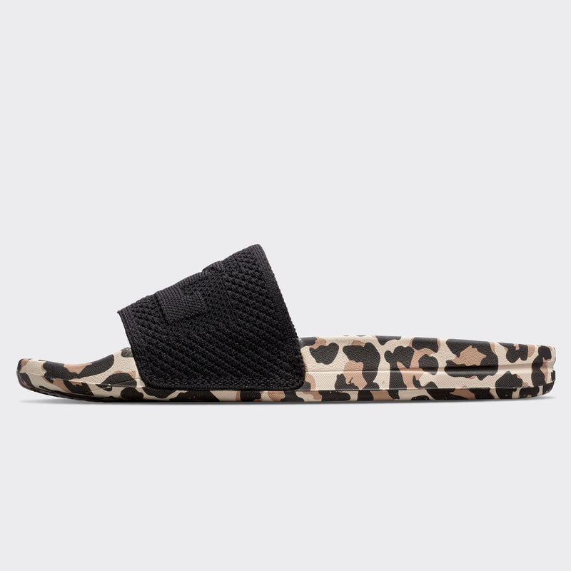 Men's Big Logo TechLoom Slide Black / Leopard view 3
