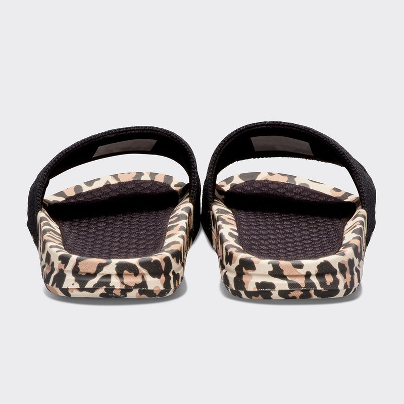 Men's Big Logo TechLoom Slide Black / Leopard view 4