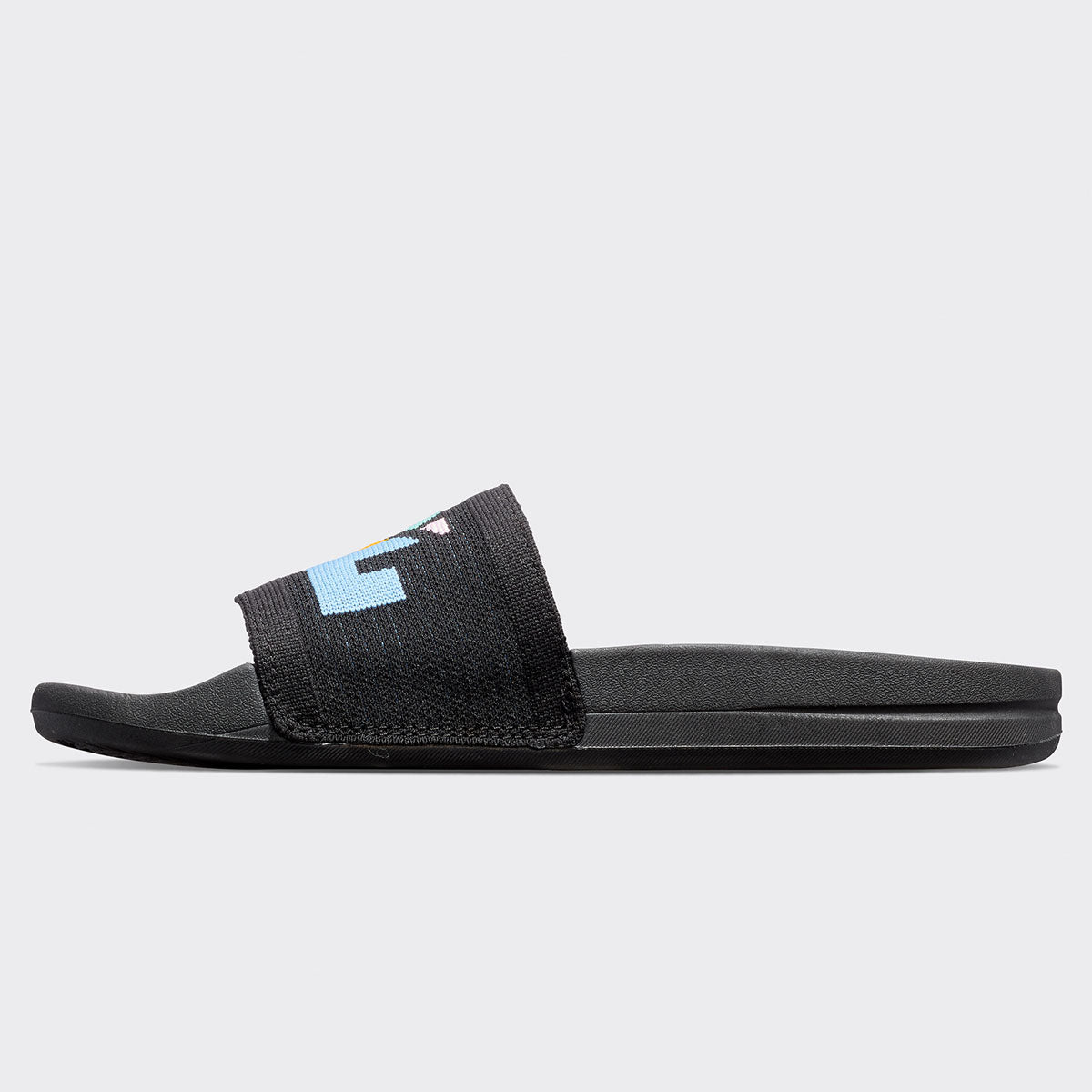 Men's Big Logo TechLoom Slide Black / Multi / Blocked view 3