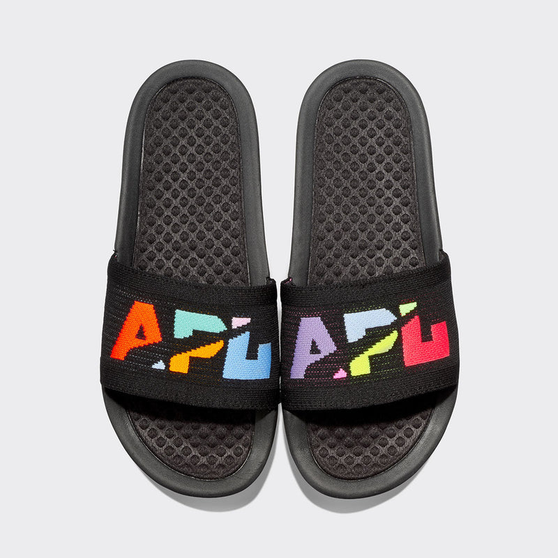 Men's Big Logo TechLoom Slide Black / Multi / Blocked view 1