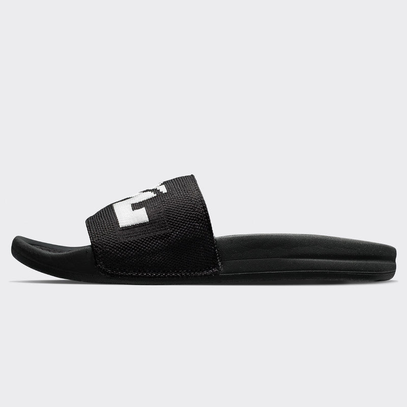 Men's Big Logo TechLoom Slide Black / Black / White view 2
