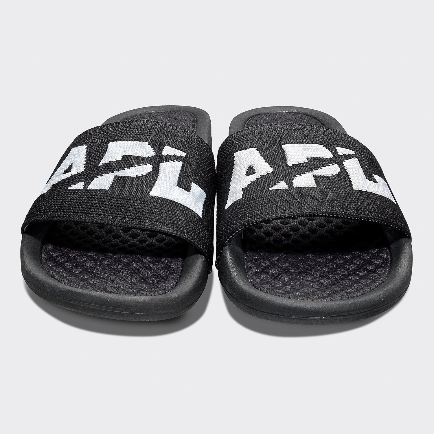 Men's Big Logo TechLoom Slide Black / Black / White view 4