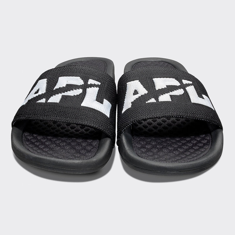 Men's Big Logo TechLoom Slide Black / Black / White view 4