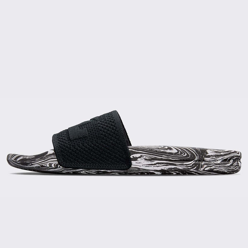 Women's Big Logo TechLoom Slide Black / White / Marble view 3