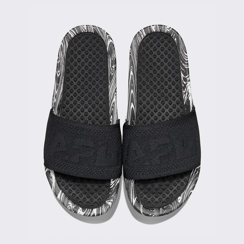 Men's Big Logo TechLoom Slide Black / White / Marble view 1