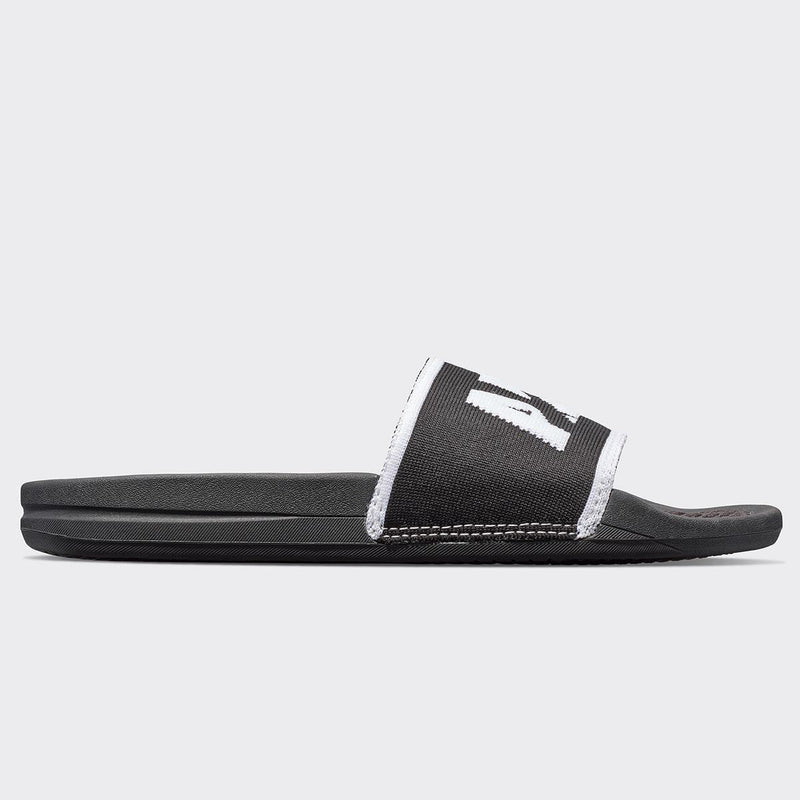 Women's Big Logo TechLoom Slide Black / White / White view 2
