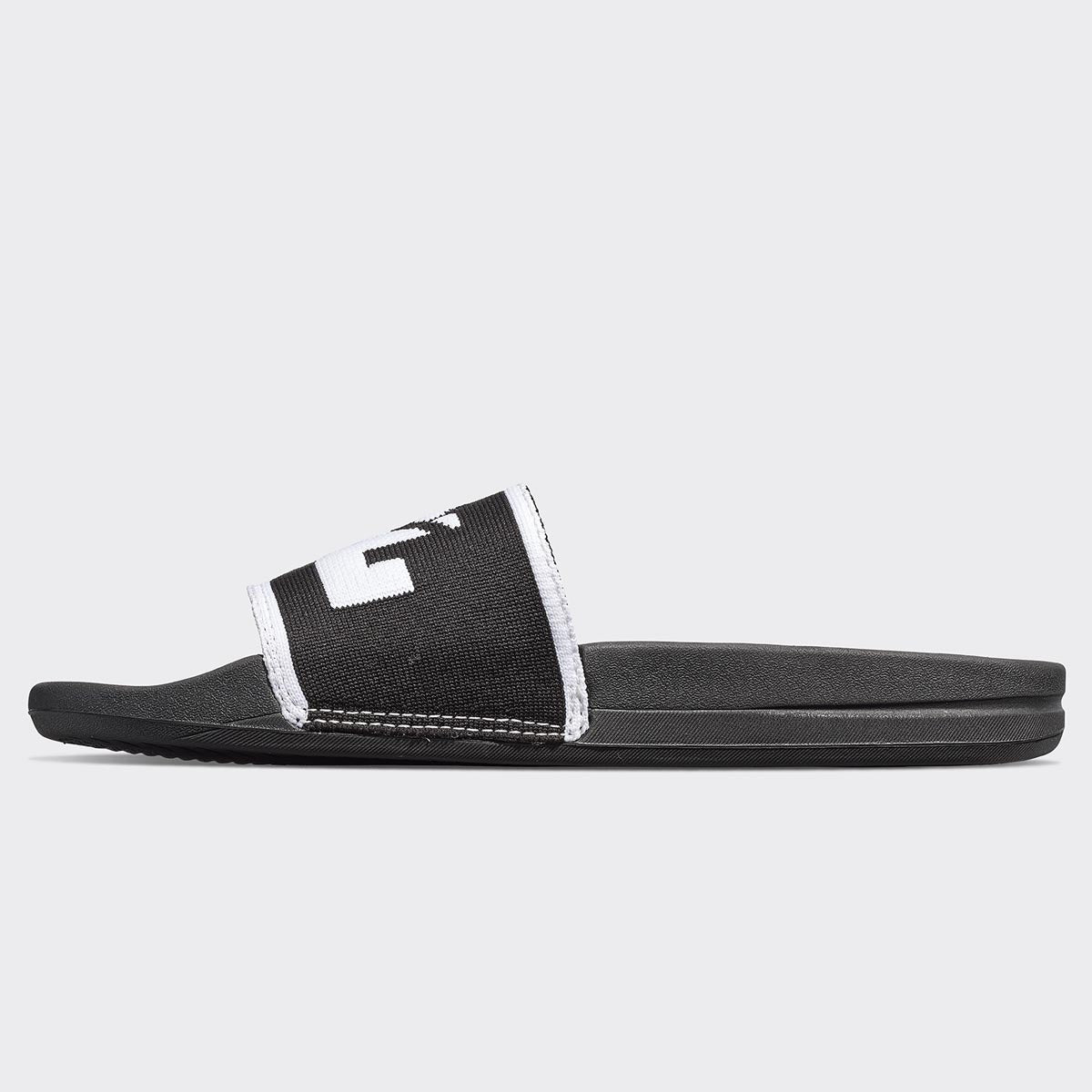 Women's Big Logo TechLoom Slide Black / White / White view 3