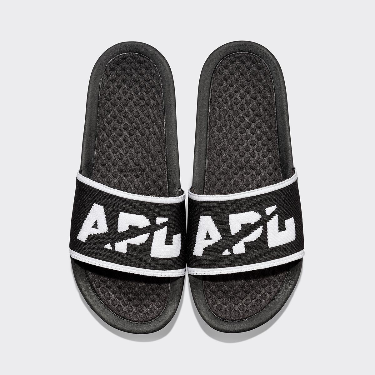 Women's Big Logo TechLoom Slide Black / White / White view 1