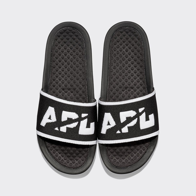 Women's Big Logo TechLoom Slide Black / White / White view 1