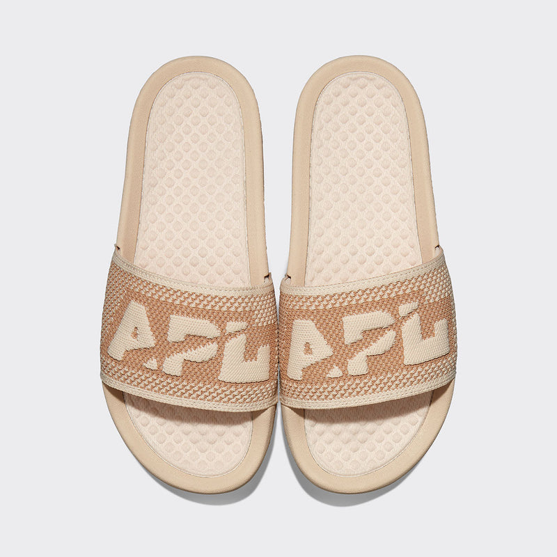 Women's Big Logo TechLoom Slide Caramel / Warm Silk view 1