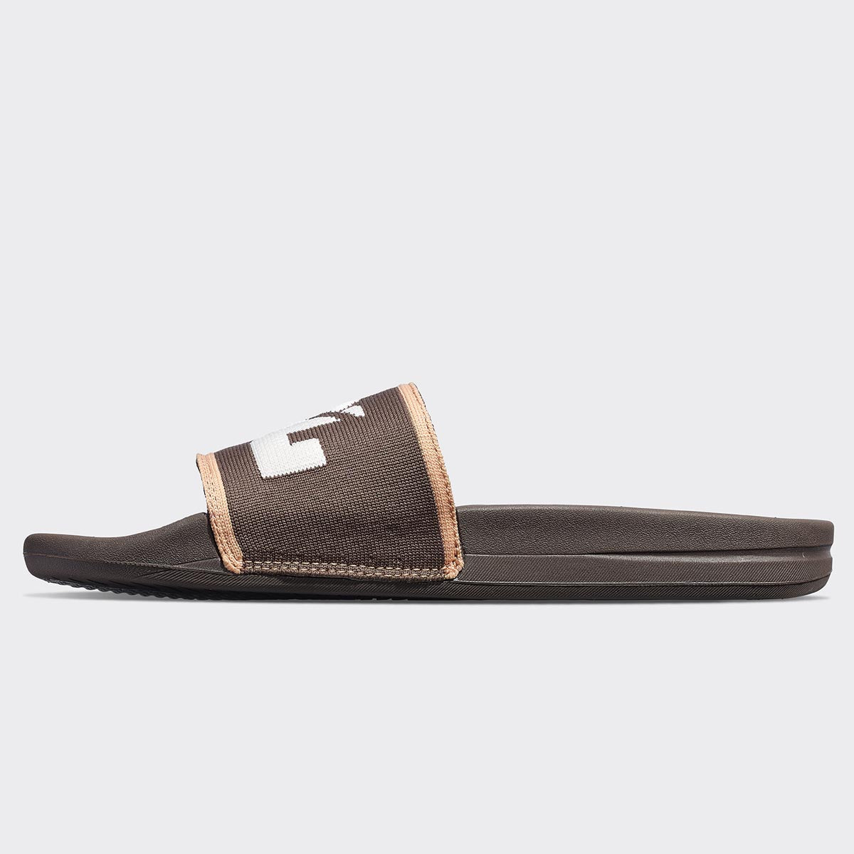 Women's Big Logo TechLoom Slide Chocolate / Ivory / Caramel view 3
