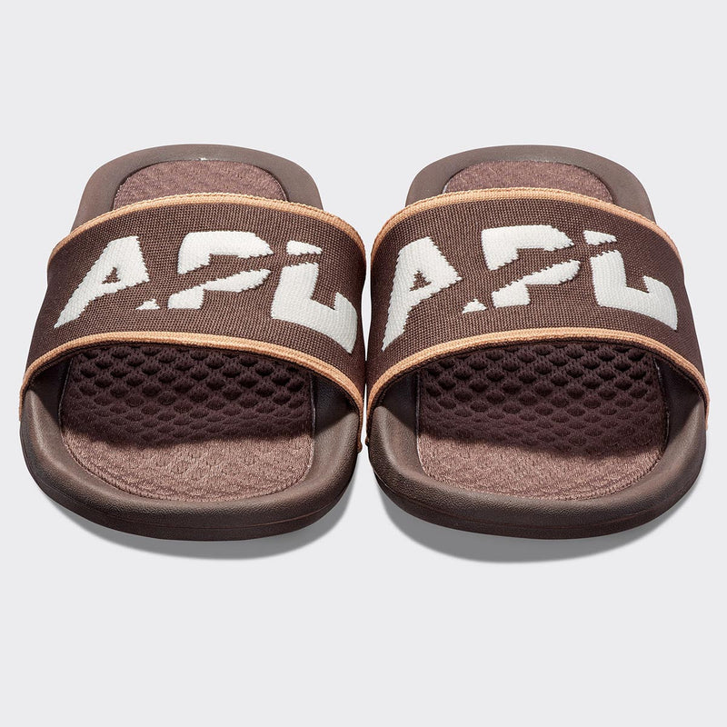 Women's Big Logo TechLoom Slide Chocolate / Ivory / Caramel view 5