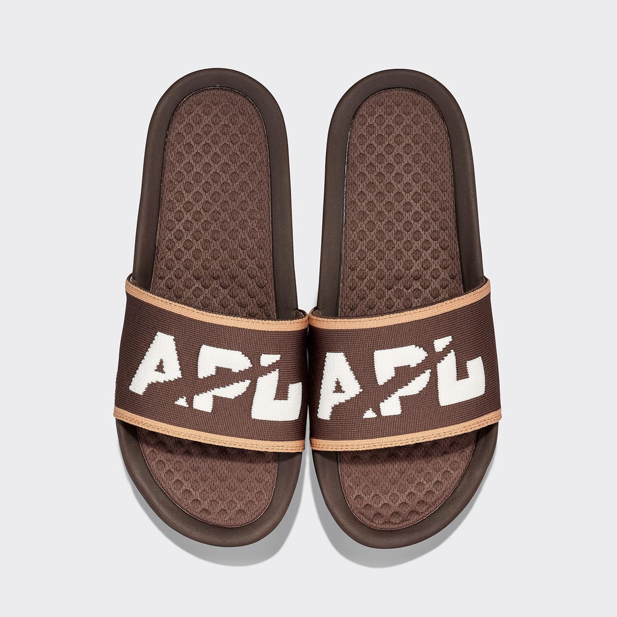 Women's Big Logo TechLoom Slide Chocolate / Ivory / Caramel view 1