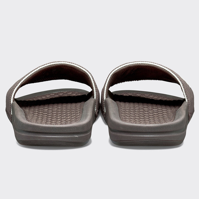 Men's Big Logo TechLoom Slide Chocolate / Pristine view 4
