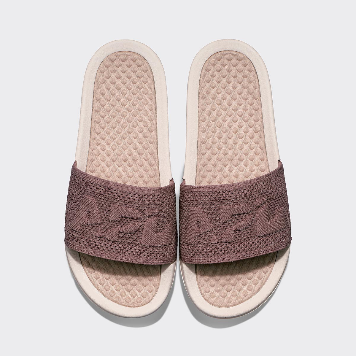 Women's Big Logo TechLoom Slide Creme / Rose Dust / Beachwood view 1