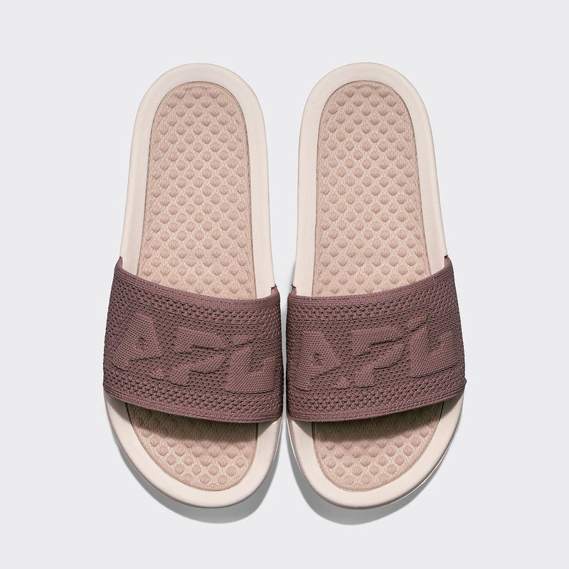Women's Big Logo TechLoom Slide Creme / Rose Dust / Beachwood view 1