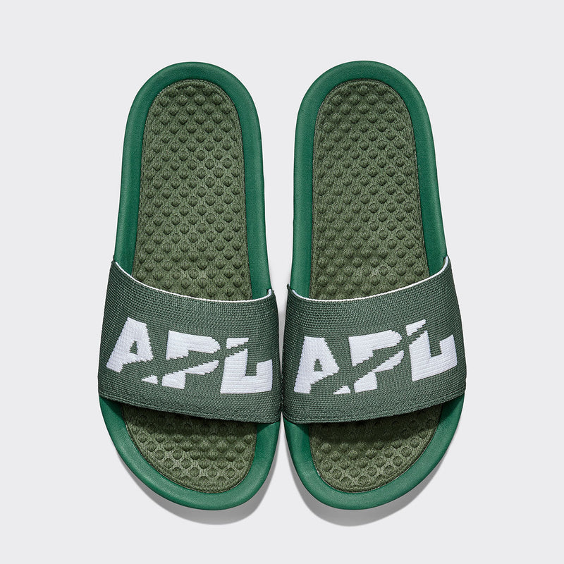 Women's Big Logo TechLoom Slide Great Green / White view 1