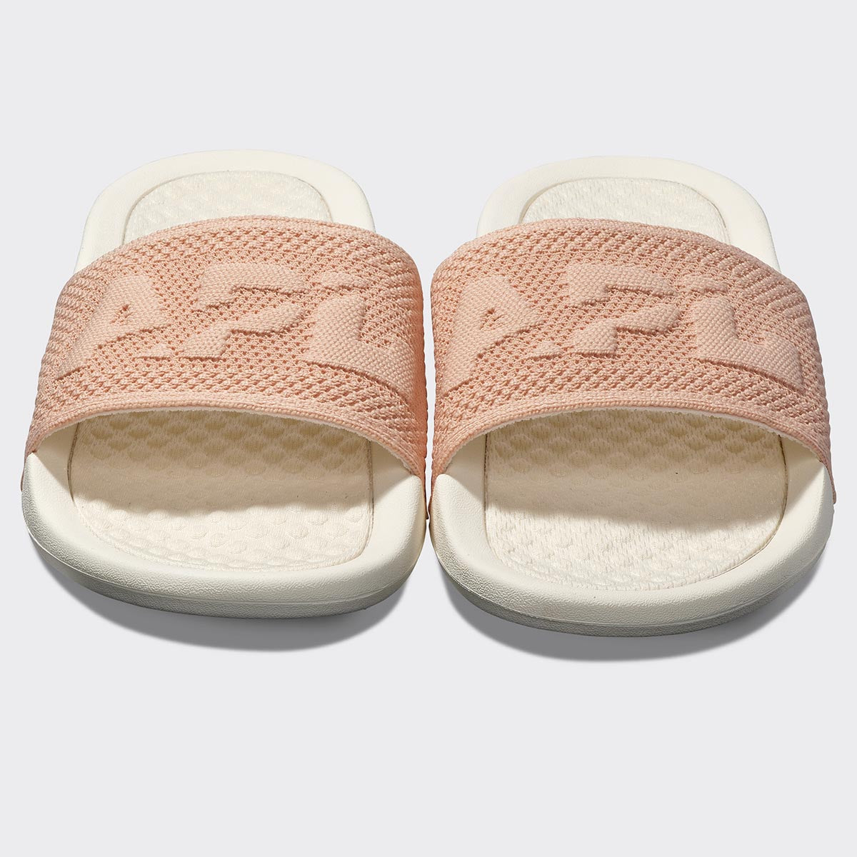 Men's Big Logo TechLoom Slide Ivory / Blush view 5