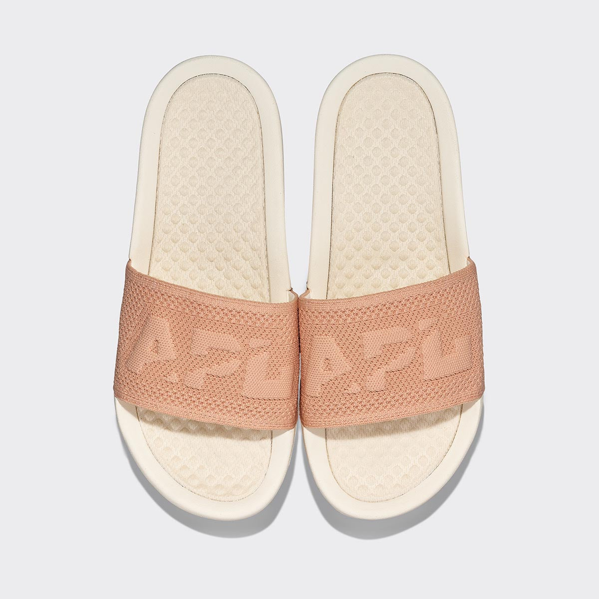 Men's Big Logo TechLoom Slide Ivory / Blush view 1