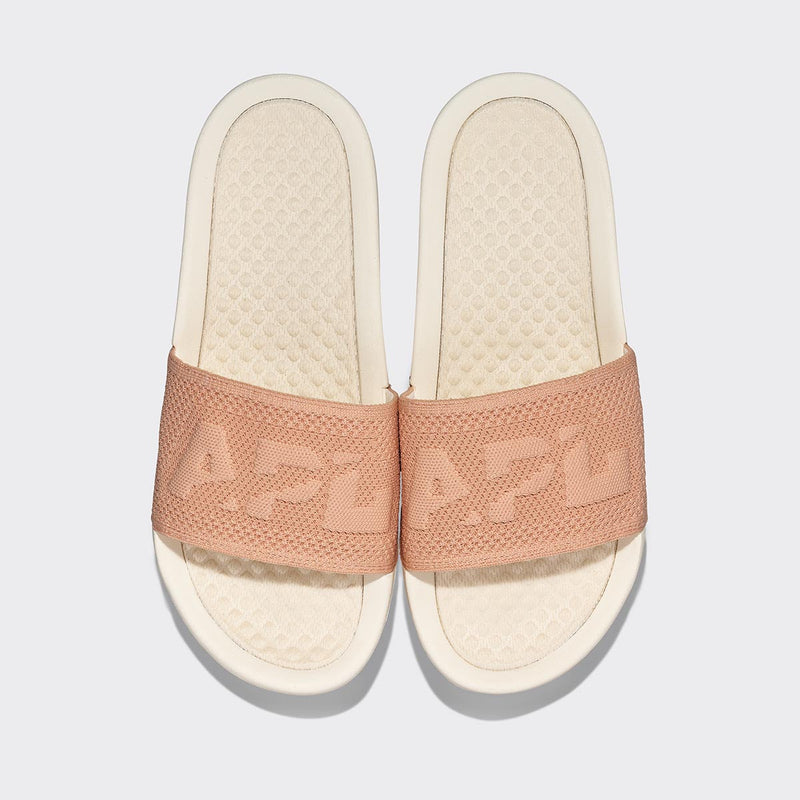 Women's Big Logo TechLoom Slide Ivory / Blush view 1