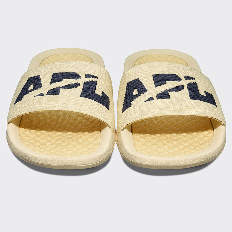 Women's Big Logo TechLoom Slide Lemon Zest / Midnight view 5