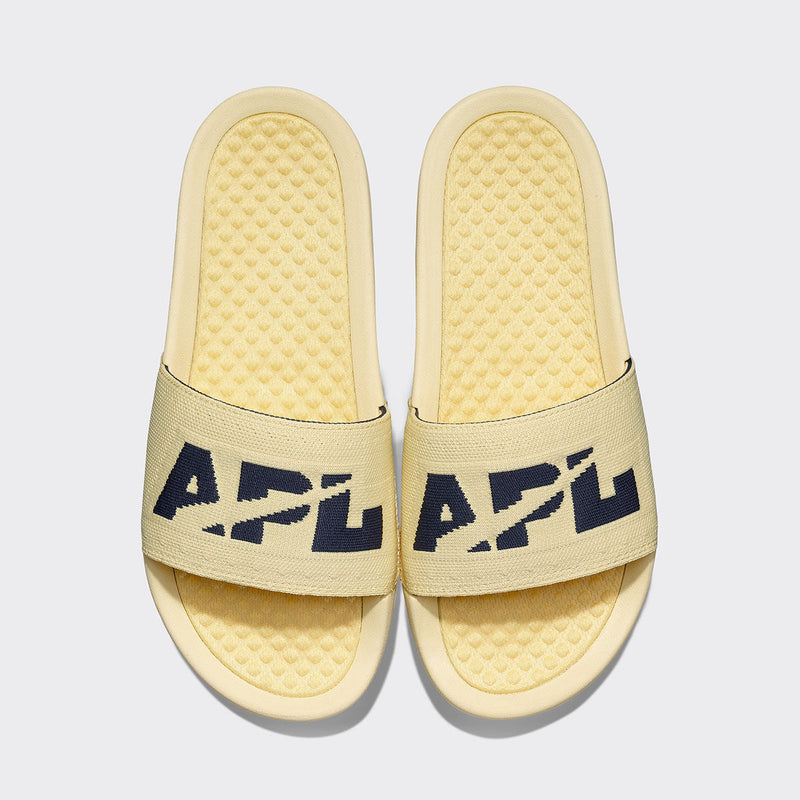 Men's Big Logo TechLoom Slide Lemon Zest / Midnight view 1