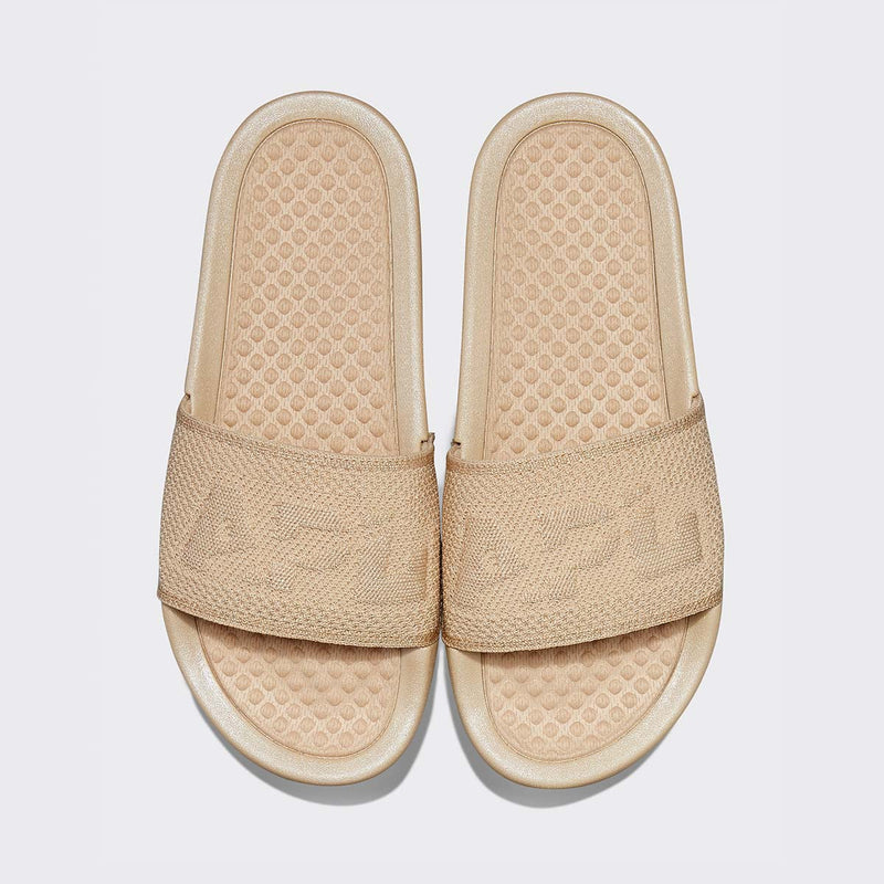 Women's Big Logo TechLoom Slide Metallic Champagne view 1