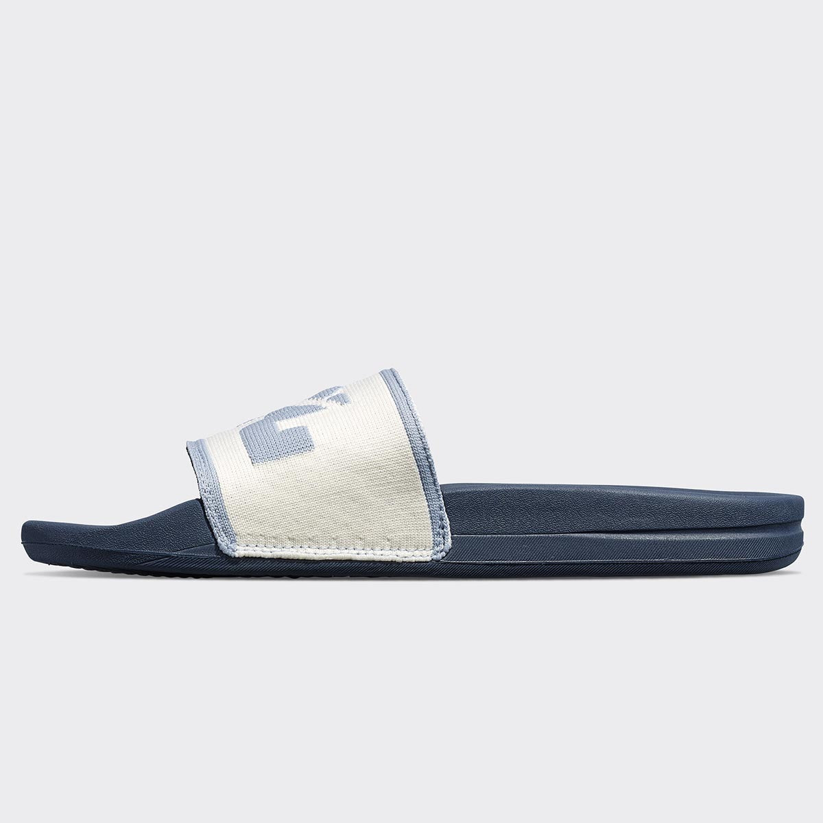 Women's Big Logo TechLoom Slide Midnight / Pristine / Forged Blue view 3