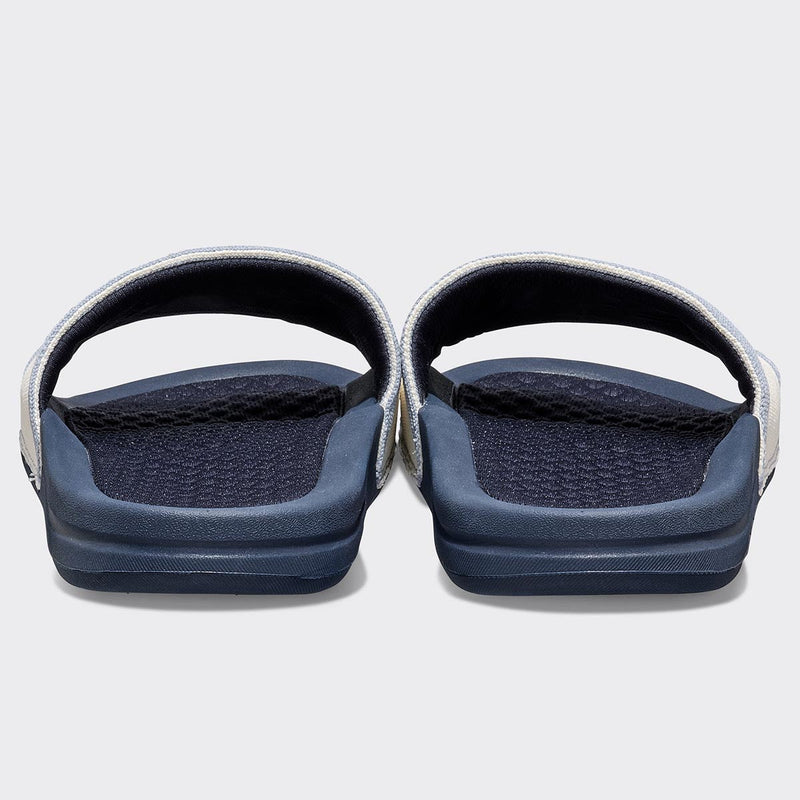Women's Big Logo TechLoom Slide Midnight / Pristine / Forged Blue view 4
