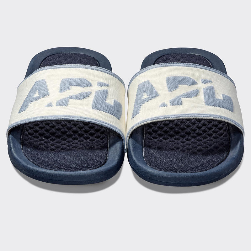 Women's Big Logo TechLoom Slide Midnight / Pristine / Forged Blue view 5