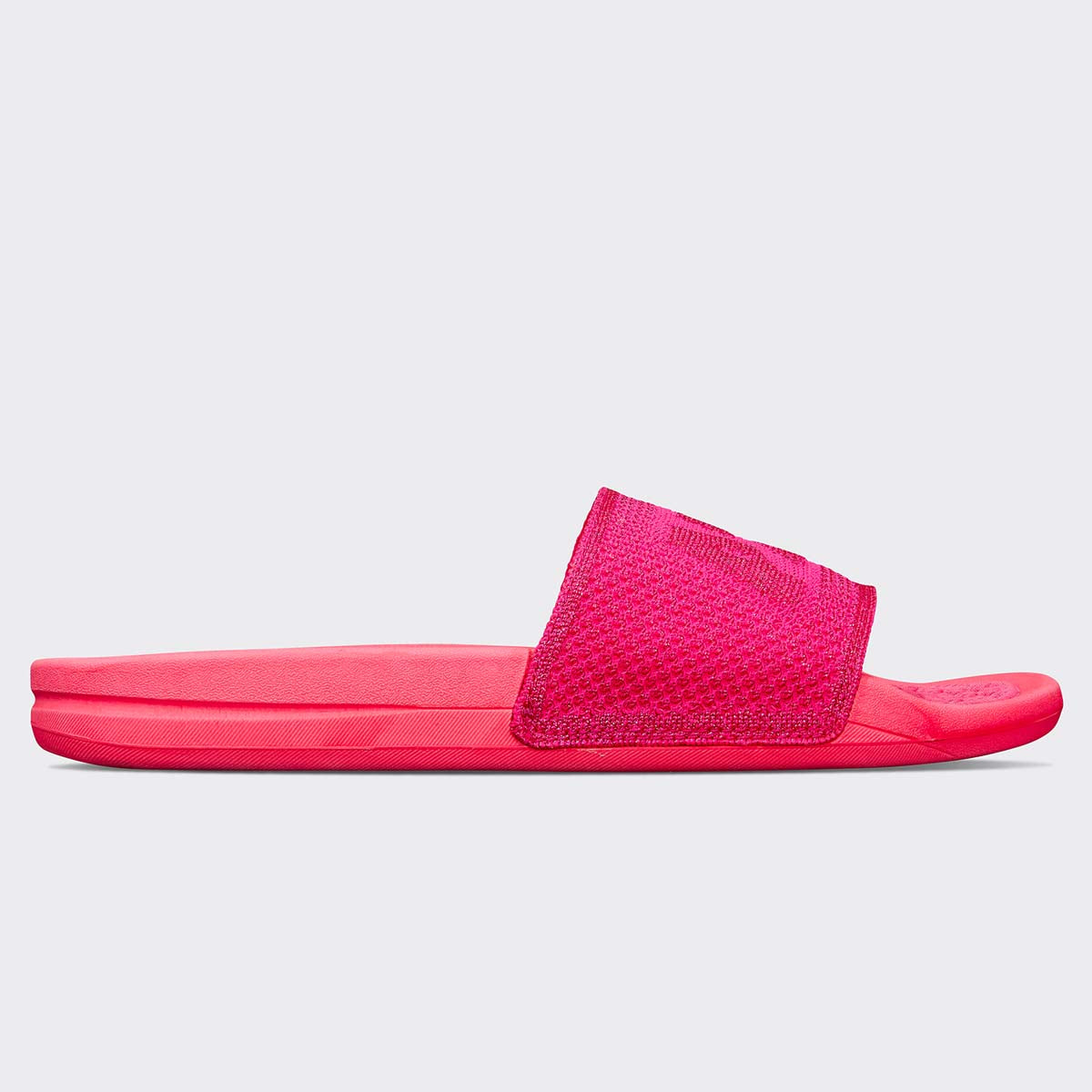 Women's Big Logo TechLoom Slide Metallic Neon Pink view 2
