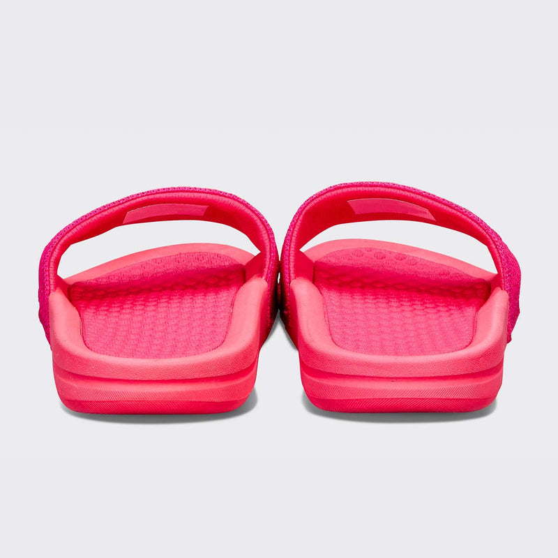 Women's Big Logo TechLoom Slide Metallic Neon Pink view 4