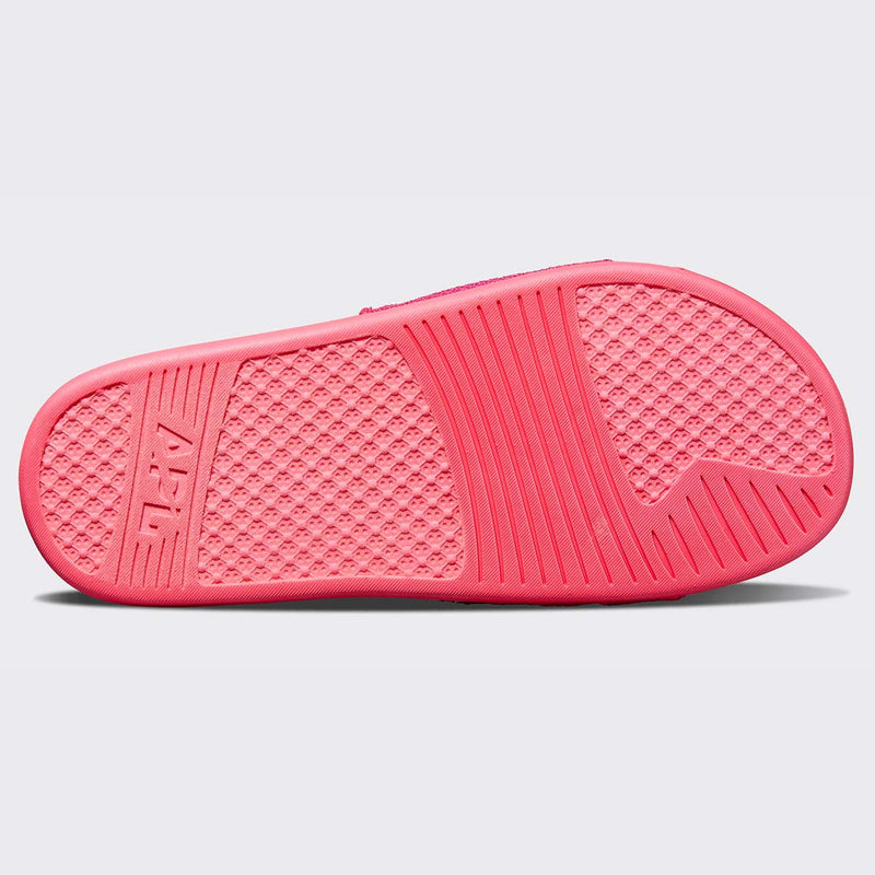 Women's Big Logo TechLoom Slide Metallic Neon Pink view 6