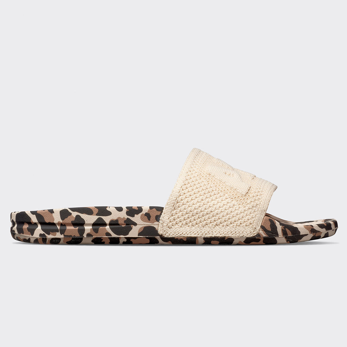 Women's Big Logo TechLoom Slide Parchment / Leopard view 2