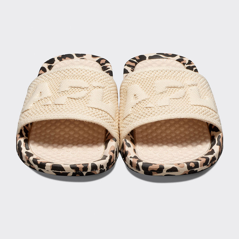Women's Big Logo TechLoom Slide Parchment / Leopard view 5