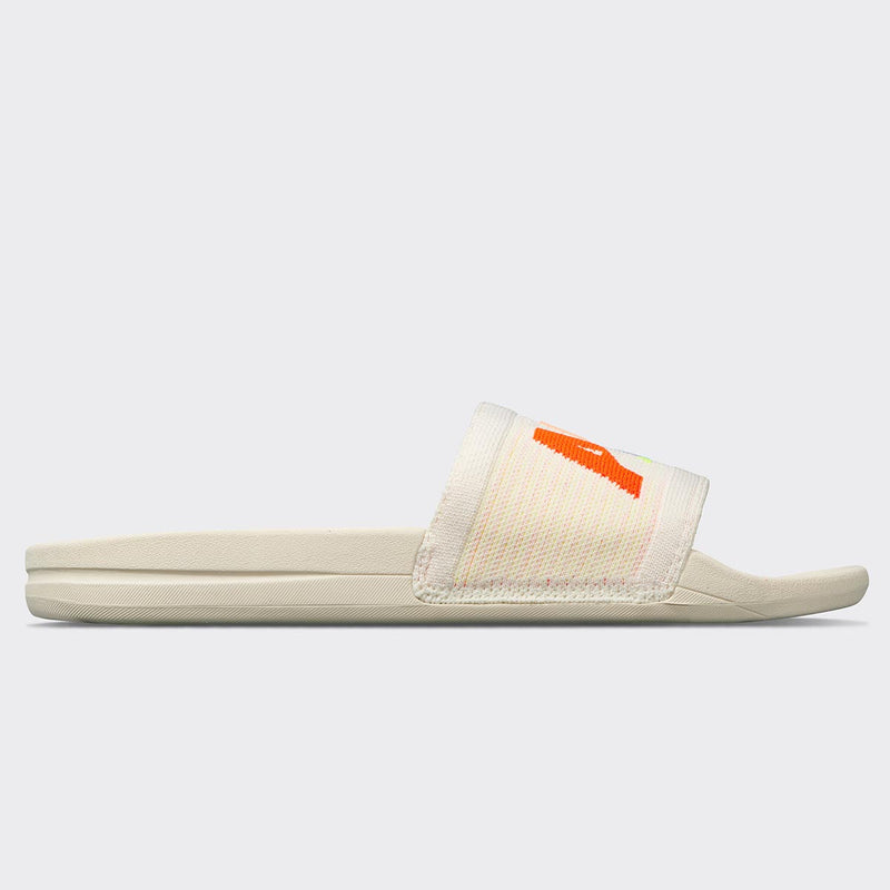 Men's Big Logo TechLoom Slide Pristine / Neon / Blocked view 2