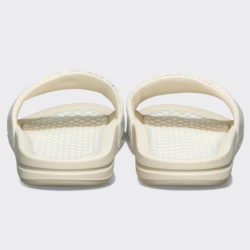 Women's Big Logo TechLoom Slide Pristine / Neon / Blocked view 4