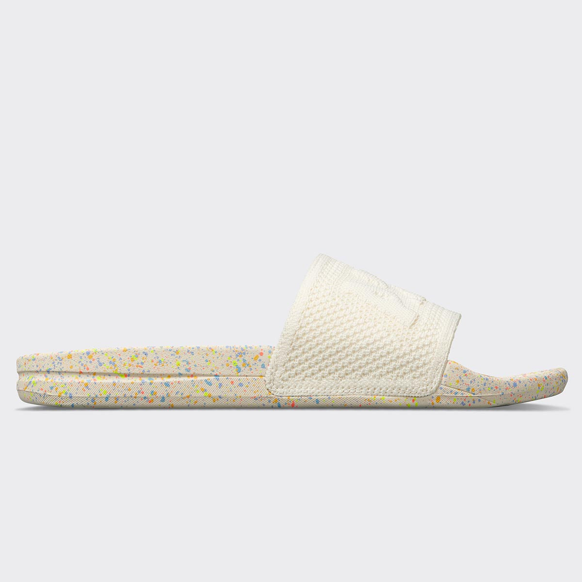 Men's Big Logo TechLoom Slide Pristine / Neon / Speckle view 2